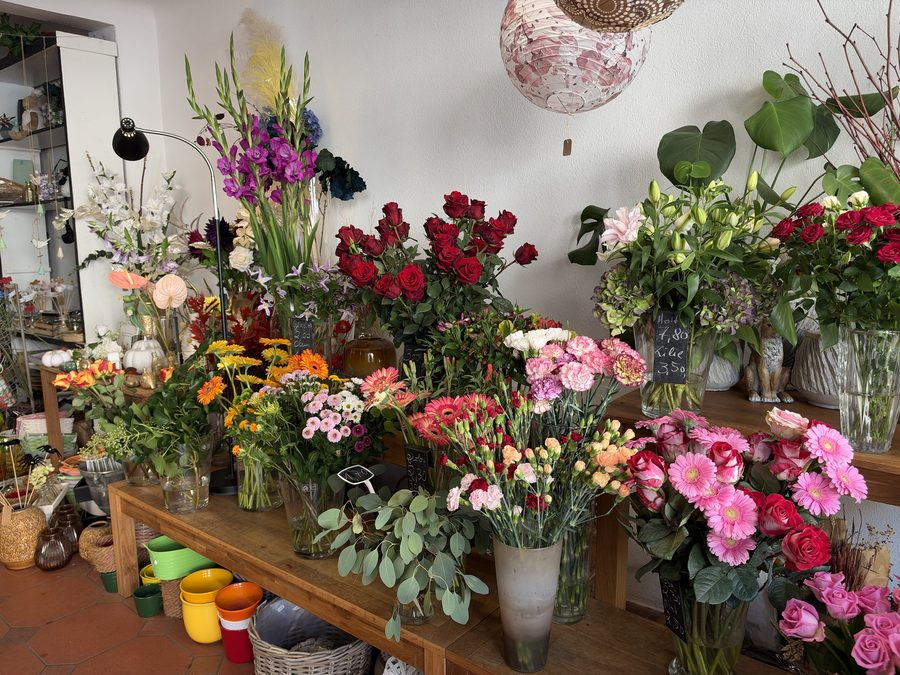 Frische Schnittblumen im Laden